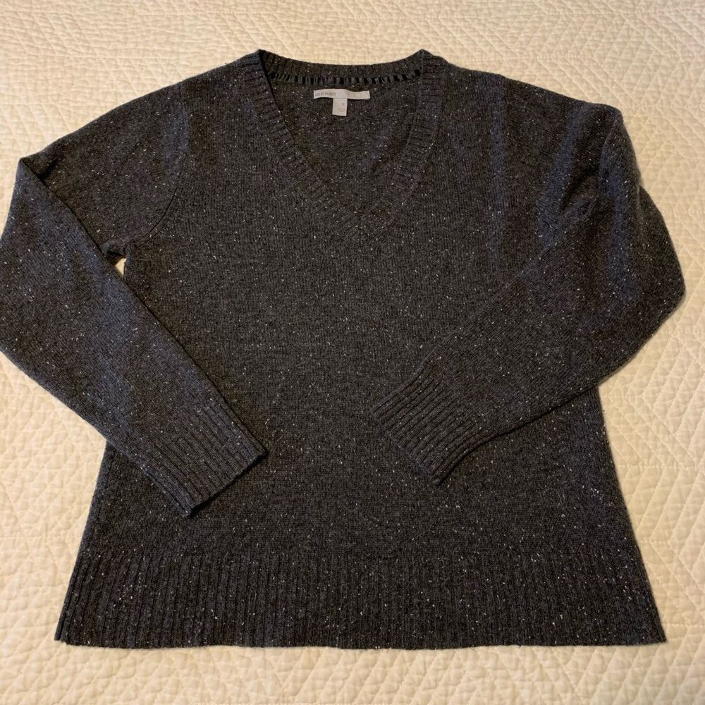 Gray speckled sweater
